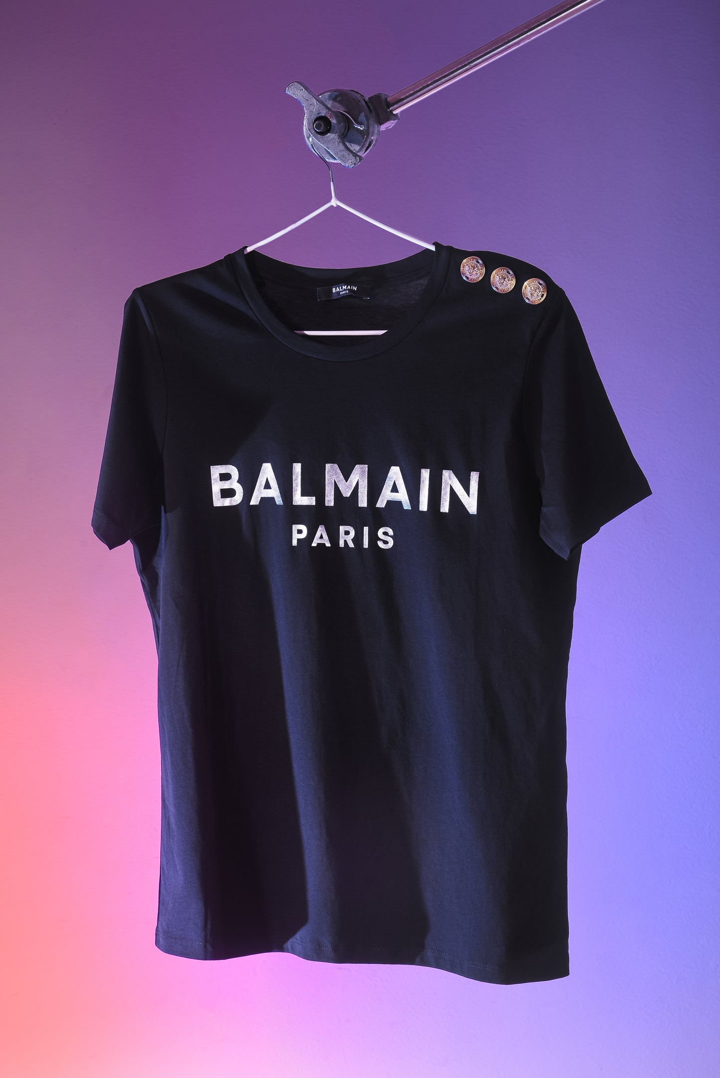 Balmain Eco-responsible cotton T-shirt with Balmain logo print