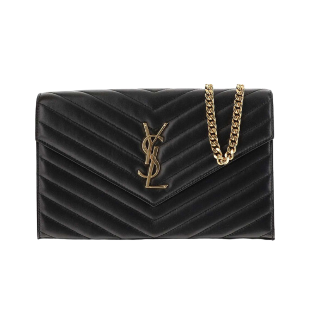 SAINT LAURENT CLASSIC CASSANDRE CHAIN WALLET