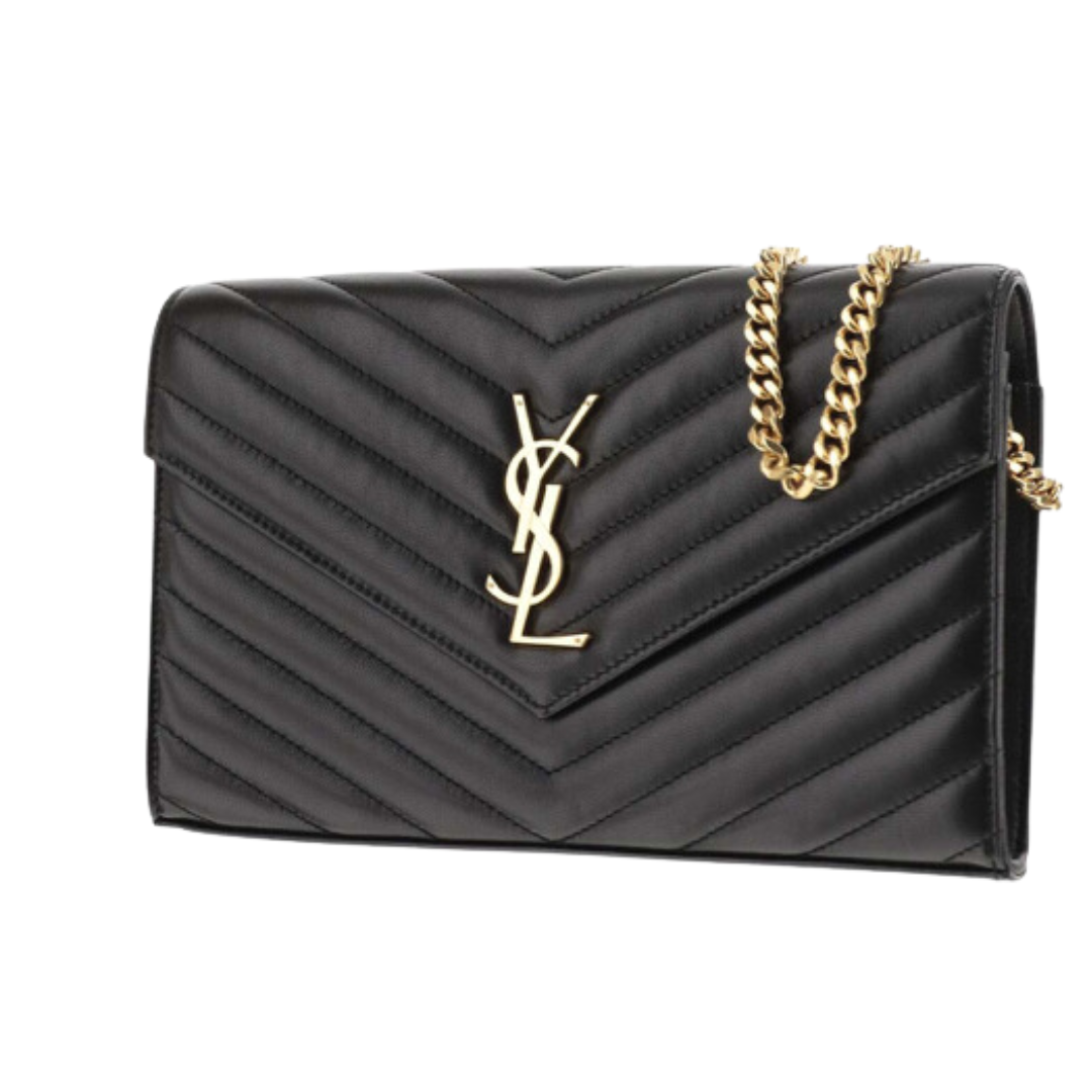 SAINT LAURENT CLASSIC CASSANDRE CHAIN WALLET