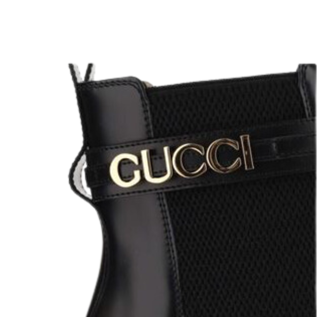 GUCCI WOMEN'S MID-HEEL BOOT WITH LOGO