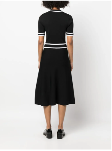 KARL LAGERFELD CONTRASTING TRIM DRESS