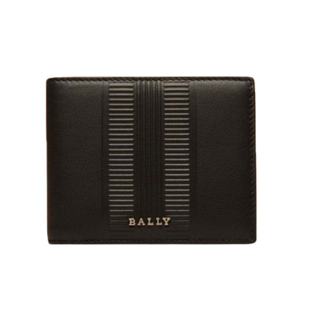 Bally Bevye Bi-fold Black Leather wallet