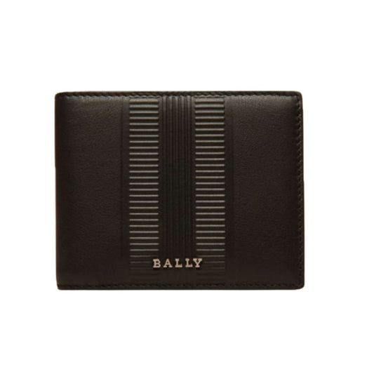 Bally Bevye Bi-fold Black Leather wallet